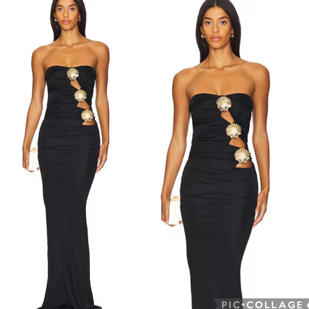 GIUSEPPE DI MORABITO Strapless Gown in Black